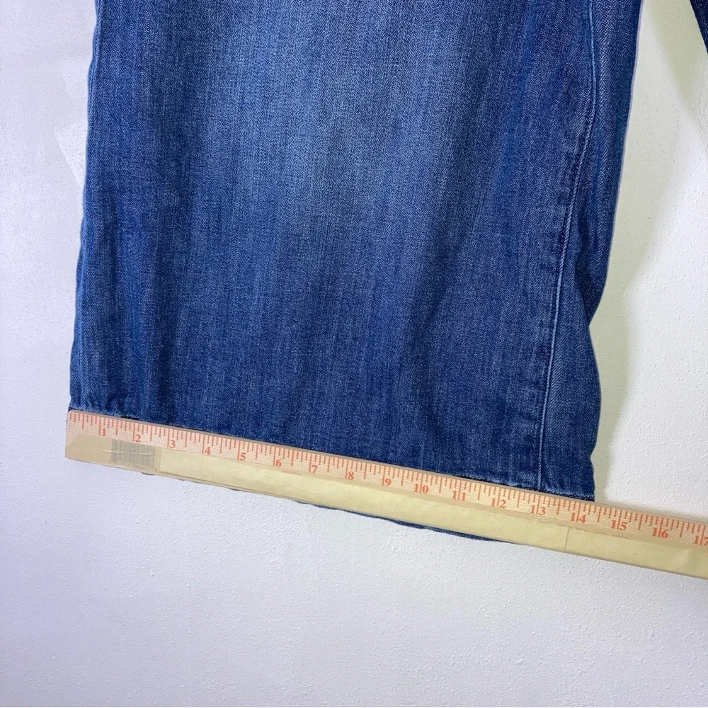 Pilcro Anthropologie Wide Leg Crop Culotte Jeans Sz 27  Denim High Rise Pockets - Picture 13 of 16